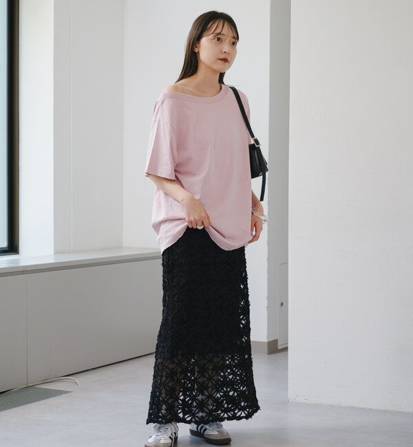  「【WEB限定/ウエストゴム/ペチコート付き】フラワーシアースカート」|スカート|