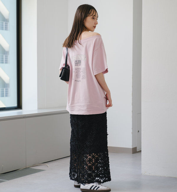  「【WEB限定/ウエストゴム/ペチコート付き】フラワーシアースカート」|スカート|