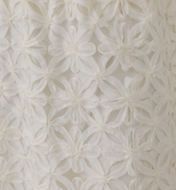  「【WEB限定/ウエストゴム/ペチコート付き】フラワーシアースカート」|スカート|