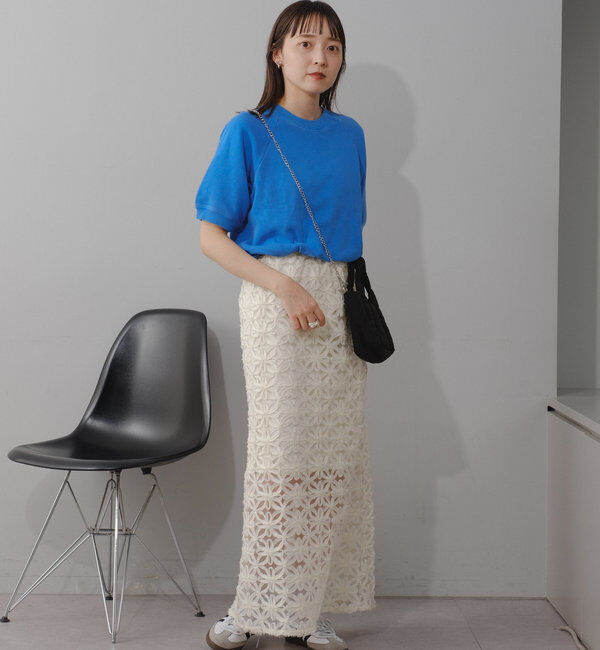  「【WEB限定/ウエストゴム/ペチコート付き】フラワーシアースカート」|スカート|