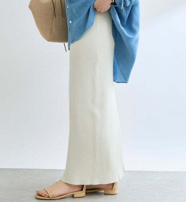  「予約【新色追加/マイナス3kg/レビュー高評価☆】リブタイトスカート」|スカート|