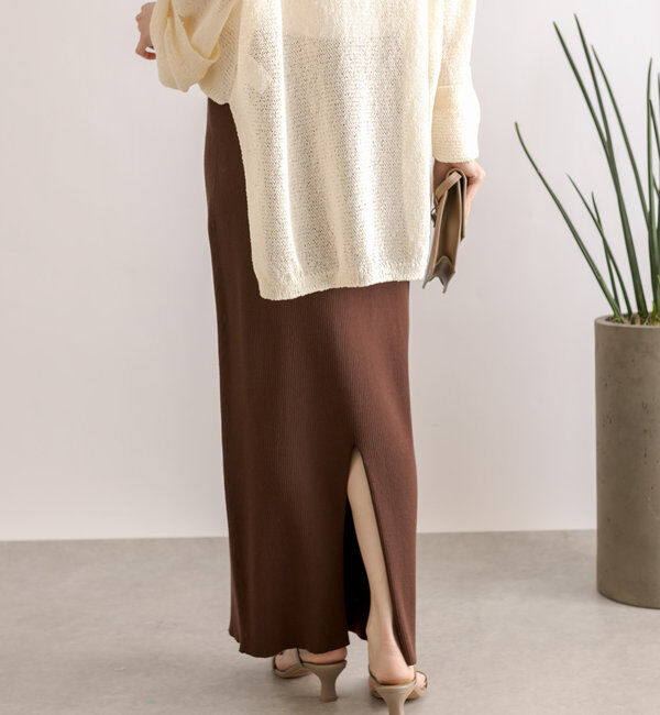  「予約【新色追加/マイナス3kg/レビュー高評価☆】リブタイトスカート」|スカート|