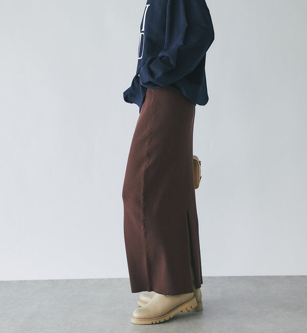  「予約【新色追加/マイナス3kg/レビュー高評価☆】リブタイトスカート」|スカート|