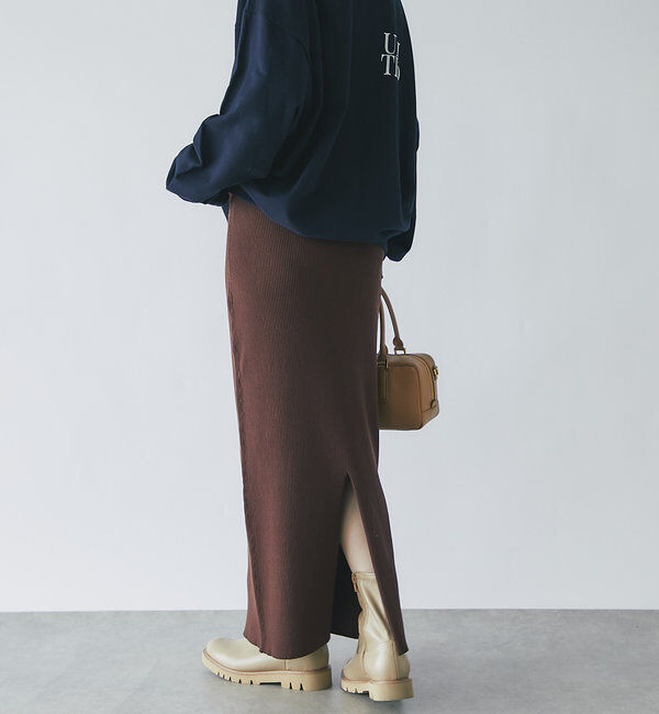  「予約【新色追加/マイナス3kg/レビュー高評価☆】リブタイトスカート」|スカート|