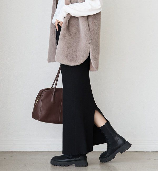  「予約【新色追加/マイナス3kg/レビュー高評価☆】リブタイトスカート」|スカート|