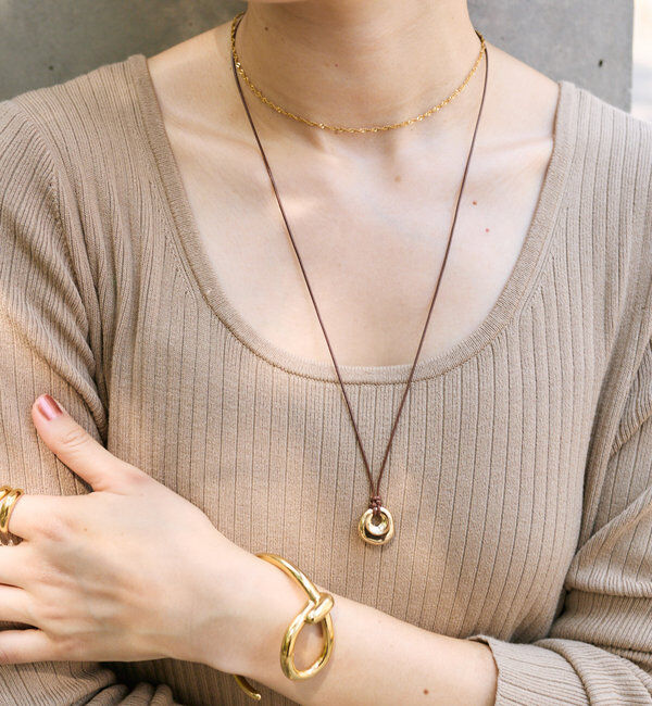  「【存在感◎】フロートリングモチーフネックレス」|ネックレス|