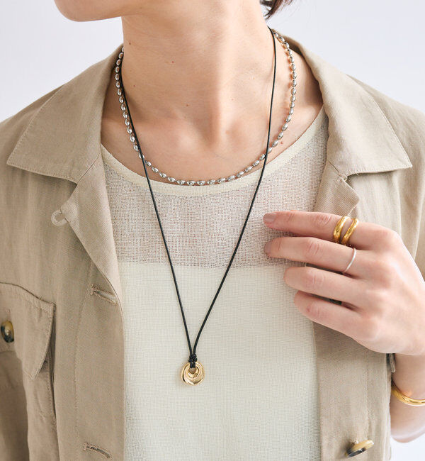  「【存在感◎】フロートリングモチーフネックレス」|ネックレス|