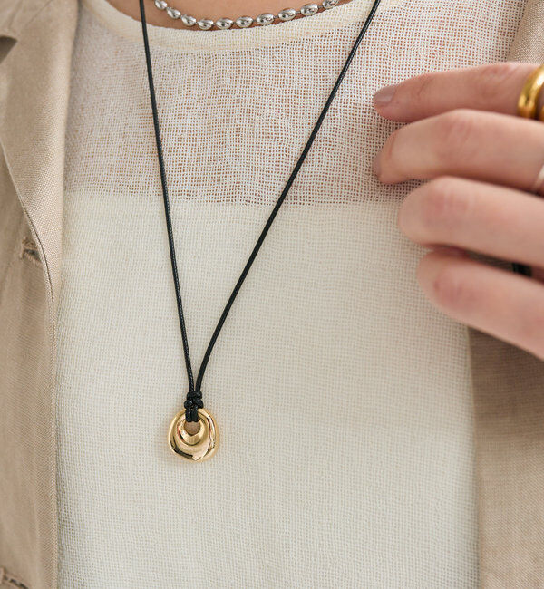  「【存在感◎】フロートリングモチーフネックレス」|ネックレス|