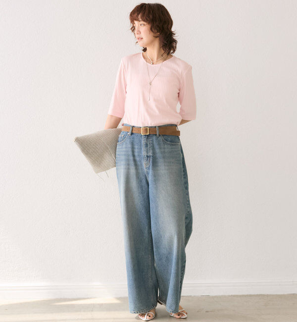  「【新色登場】【MONN.:. （モン）】ワイドレッグデニム」|デニム|
