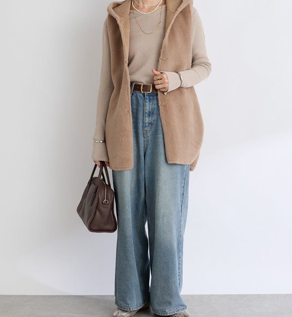  「【新色登場】【MONN.:. （モン）】ワイドレッグデニム」|デニム|