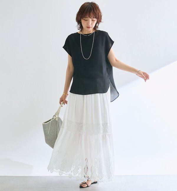  「メッシュフレンチブラウス」|シャツ・ブラウス|