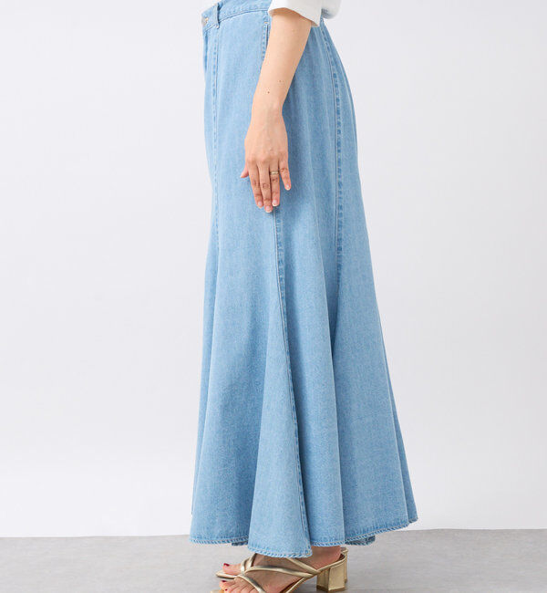  「【MONN.:.(モン)】ライトデニムマキシスカート」|スカート|