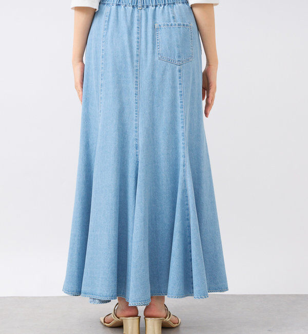  「【MONN.:.(モン)】ライトデニムマキシスカート」|スカート|