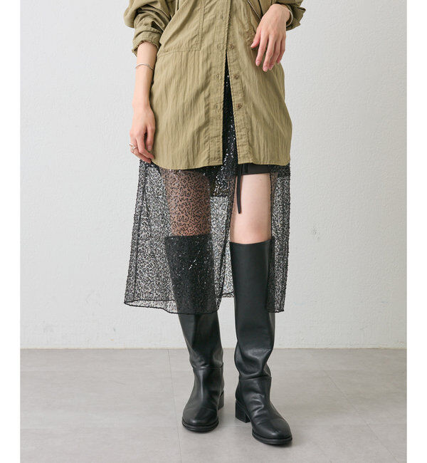  「スリットロングブーツ」|ロングブーツ|