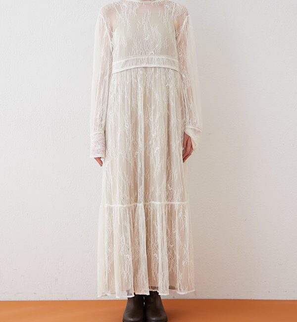  「[森川企画]パイピングレースキャミワンピースSET」|ワンピース|