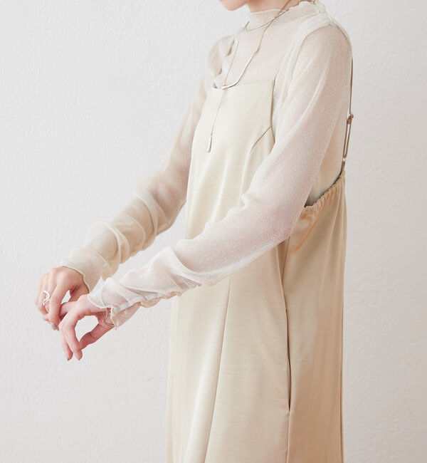  「[森川企画]パイピングレースキャミワンピースSET」|ワンピース|