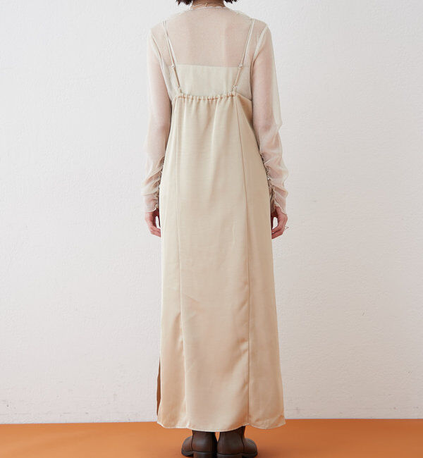  「[森川企画]パイピングレースキャミワンピースSET」|ワンピース|