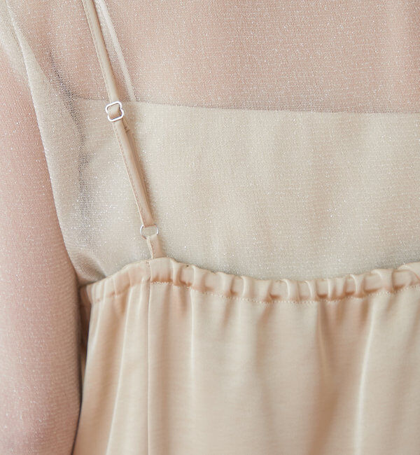  「[森川企画]パイピングレースキャミワンピースSET」|ワンピース|