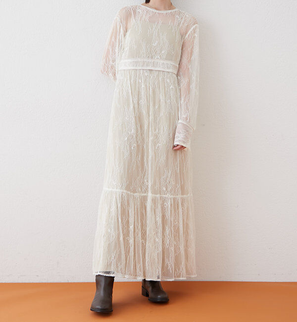  「[森川企画]パイピングレースキャミワンピースSET」|ワンピース|