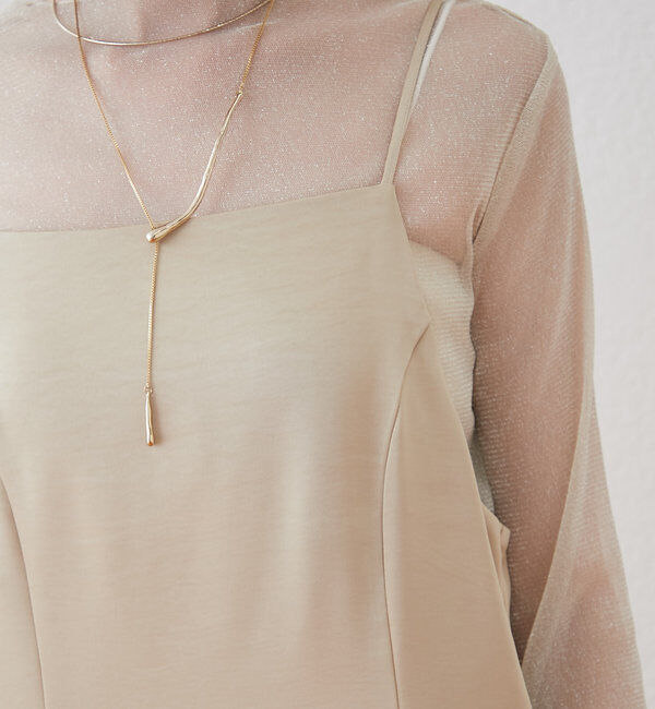  「[森川企画]パイピングレースキャミワンピースSET」|ワンピース|