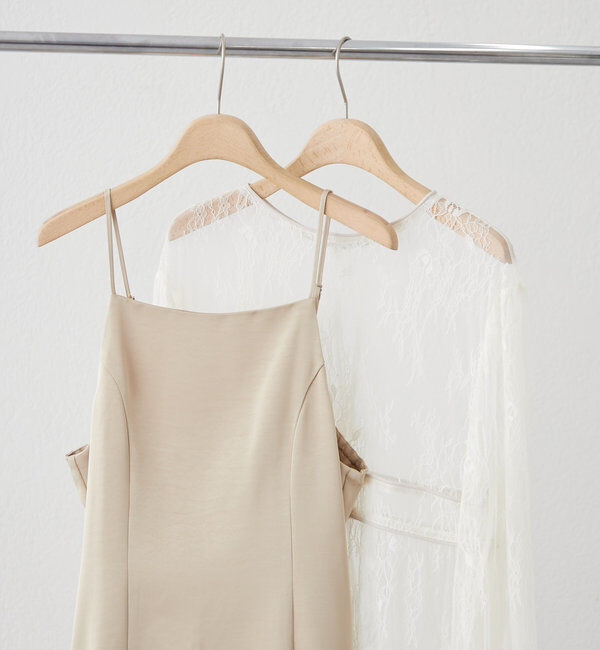  「[森川企画]パイピングレースキャミワンピースSET」|ワンピース|