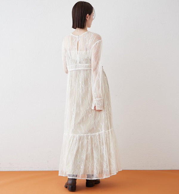  「[森川企画]パイピングレースキャミワンピースSET」|ワンピース|