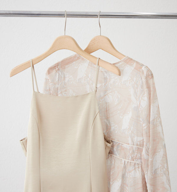  「[森川企画]パイピングレースキャミワンピースSET」|ワンピース|