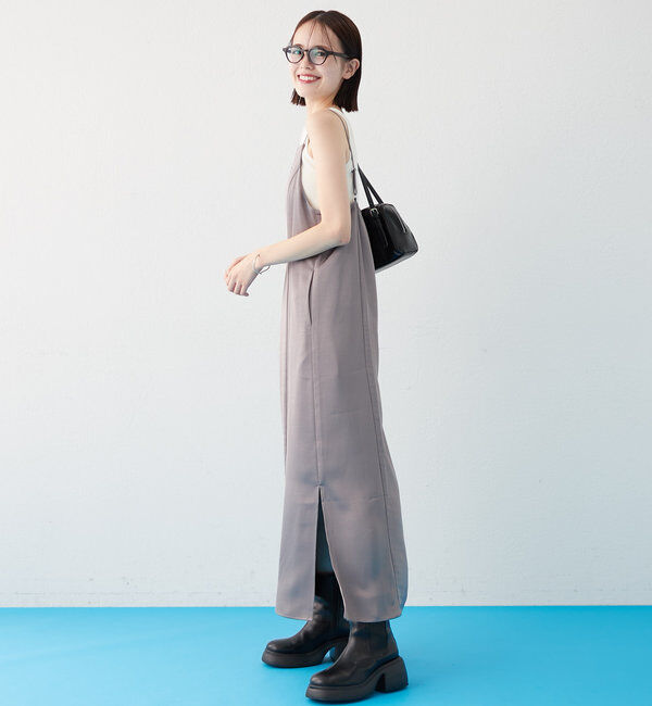  「[森川企画]パイピングレースキャミワンピースSET」|ワンピース|