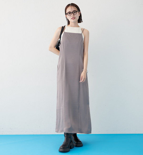  「[森川企画]パイピングレースキャミワンピースSET」|ワンピース|