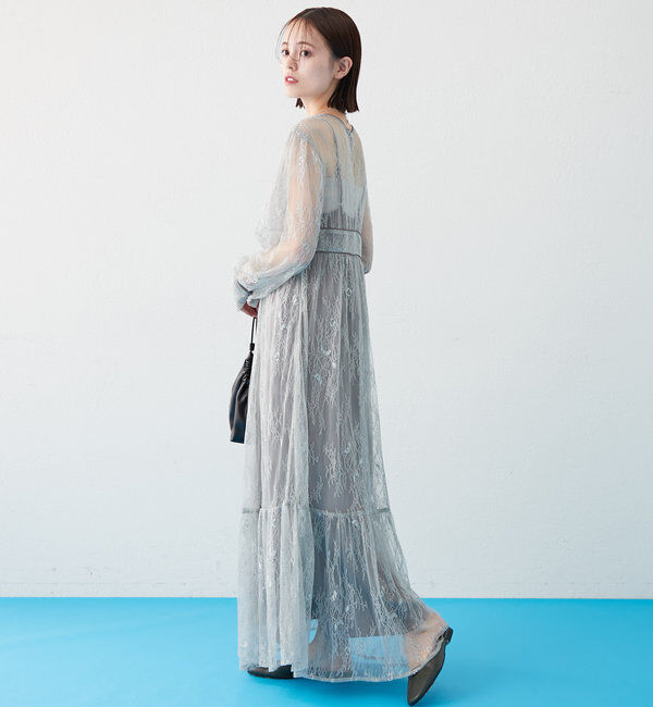  「[森川企画]パイピングレースキャミワンピースSET」|ワンピース|