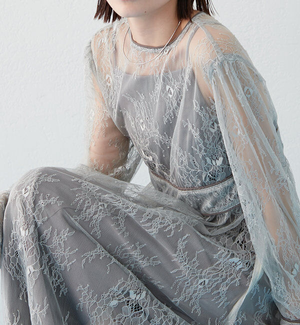  「[森川企画]パイピングレースキャミワンピースSET」|ワンピース|