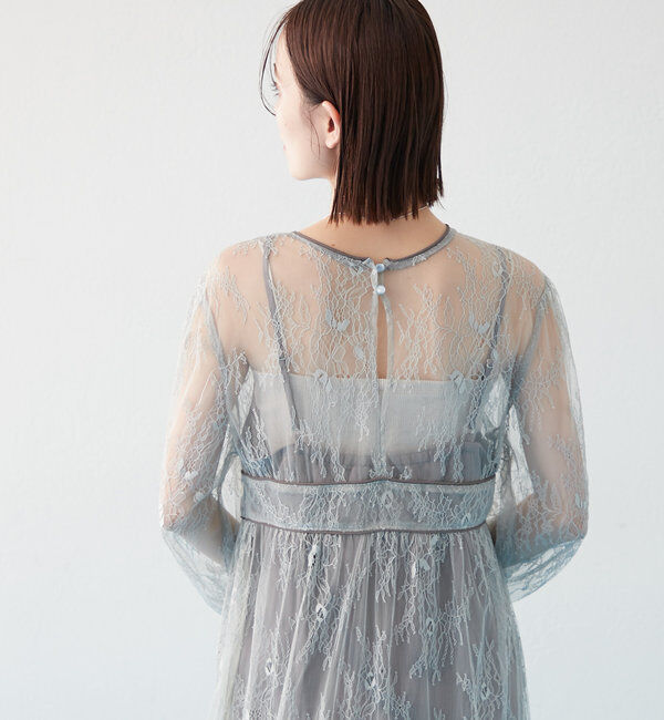  「[森川企画]パイピングレースキャミワンピースSET」|ワンピース|