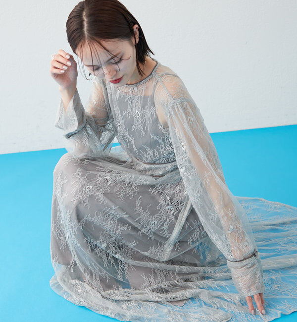  「[森川企画]パイピングレースキャミワンピースSET」|ワンピース|