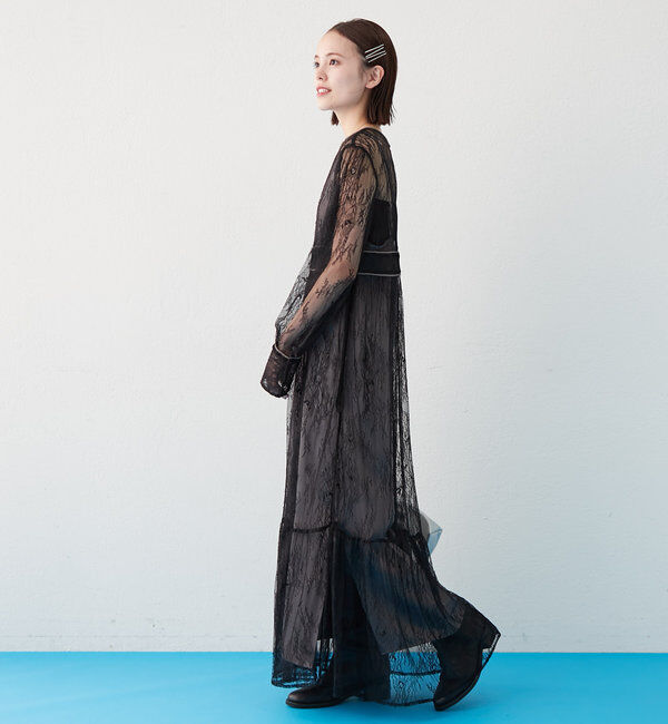  「[森川企画]パイピングレースキャミワンピースSET」|ワンピース|