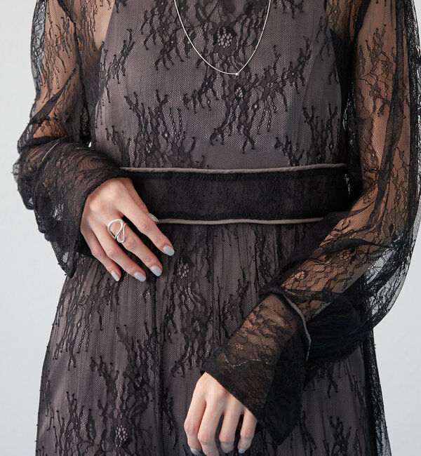  「[森川企画]パイピングレースキャミワンピースSET」|ワンピース|