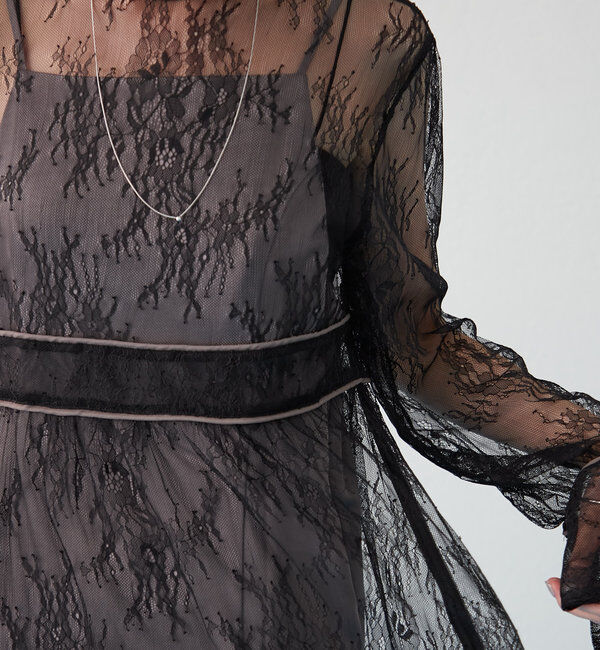  「[森川企画]パイピングレースキャミワンピースSET」|ワンピース|