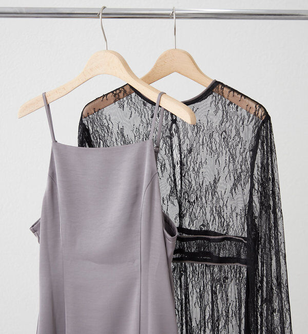  「[森川企画]パイピングレースキャミワンピースSET」|ワンピース|