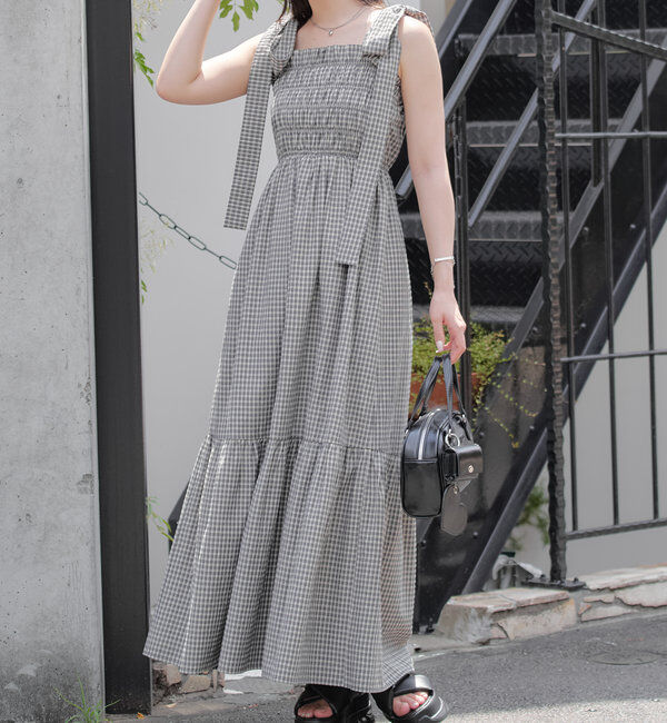  「【WEB限定/REVIVAL】肩リボンマルチwayタンクロングワンピース」|ワンピース|ブラックその他2