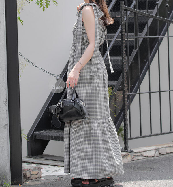  「【WEB限定/REVIVAL】肩リボンマルチwayタンクロングワンピース」|ワンピース|