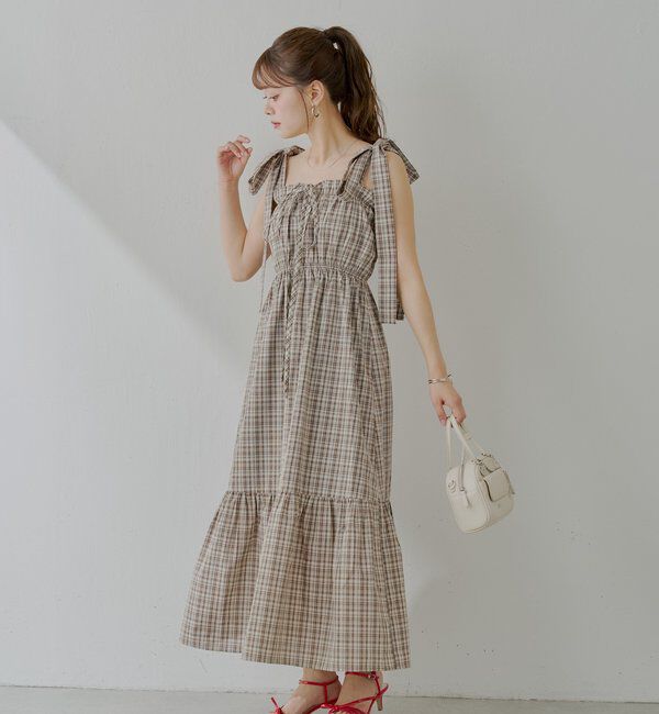  「【WEB限定/REVIVAL】肩リボンマルチwayタンクロングワンピース」|ワンピース|