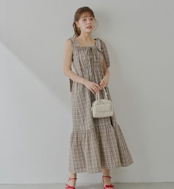  「【WEB限定/REVIVAL】肩リボンマルチwayタンクロングワンピース」|ワンピース|