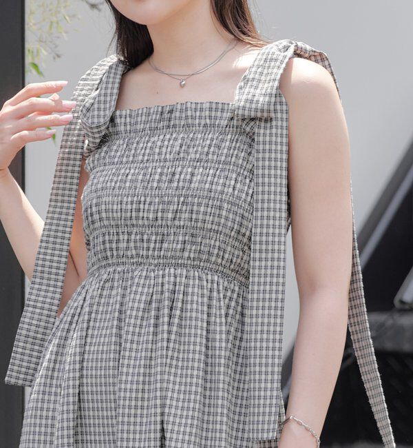  「【WEB限定/REVIVAL】肩リボンマルチwayタンクロングワンピース」|ワンピース|