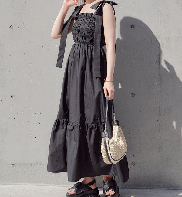  「【WEB限定/REVIVAL】肩リボンマルチwayタンクロングワンピース」|ワンピース|