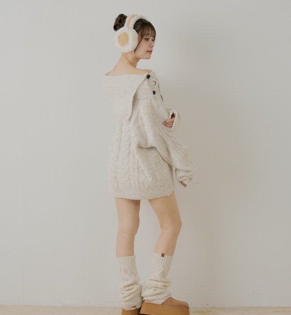  「【セットアップ対応】ケーブルニット+スヌードセット」|ニット・セーター|