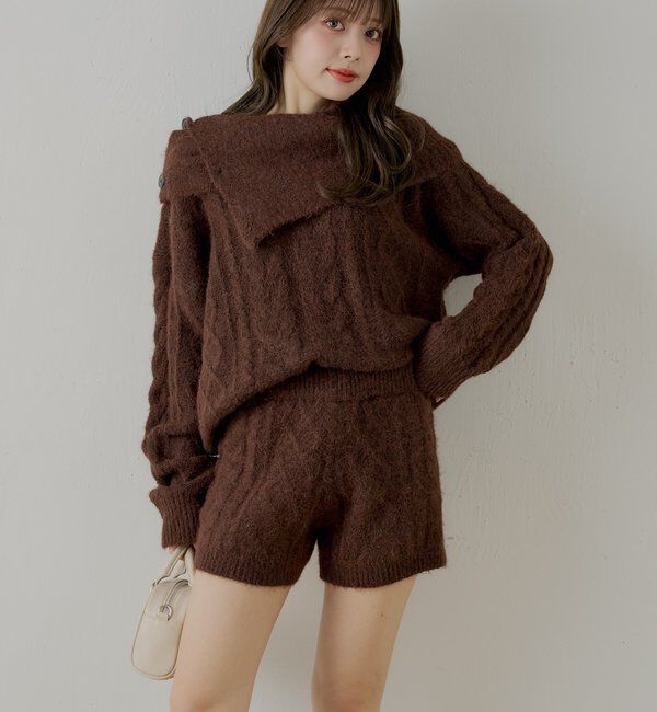  「【セットアップ対応】ケーブルショートパンツ」|チノ|