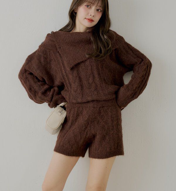  「【セットアップ対応】ケーブルショートパンツ」|チノ|