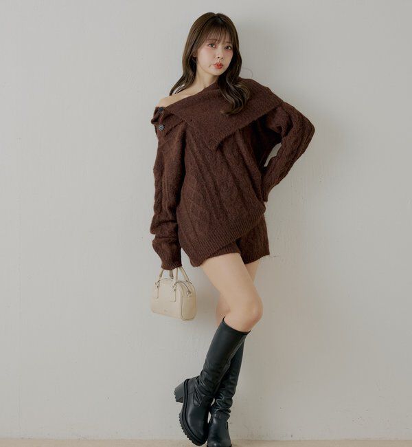  「【セットアップ対応】ケーブルショートパンツ」|チノ|