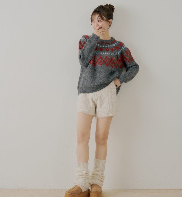  「【セットアップ対応】ケーブルショートパンツ」|チノ|