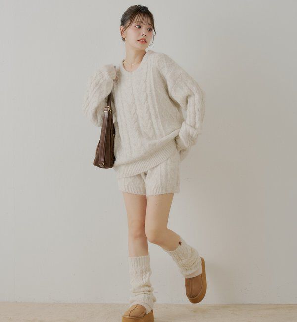  「【セットアップ対応】ケーブルショートパンツ」|チノ|