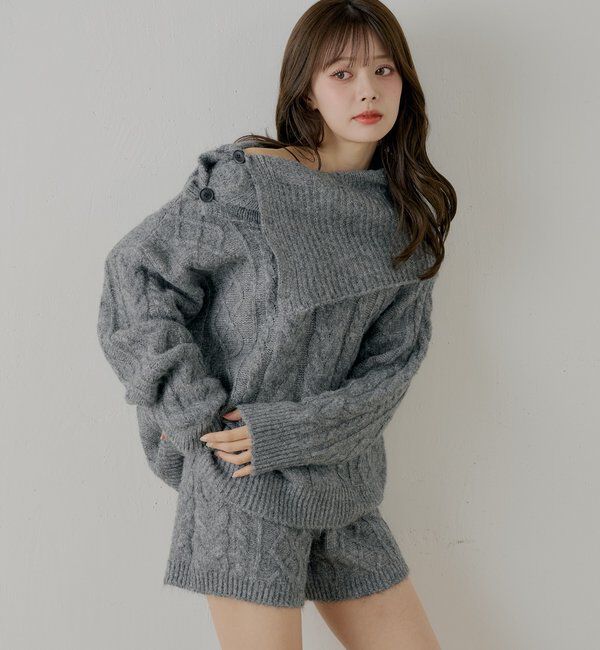  「【セットアップ対応】ケーブルショートパンツ」|チノ|